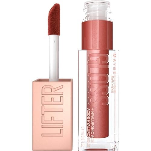 Maybelline Lifter Gloss, Hydrating Lip Gloss with Hyaluronic Acid, High Shine for Plumper Looking Lips, Rust, Warm Neutral, 0.18 Ounce - Image 1