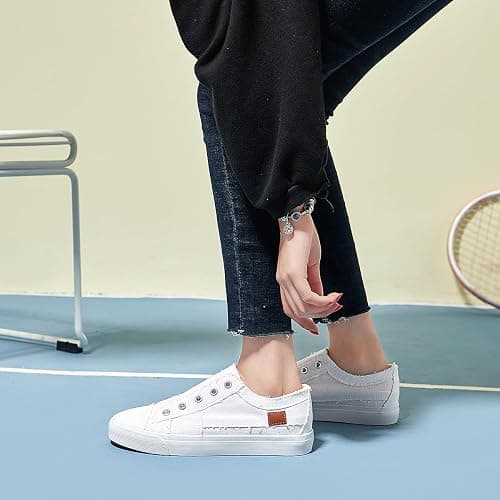Women's Slip on Shoes Non Slip Fashion Canvas Sneakers Low Top Casual Shoes thumbnail 3