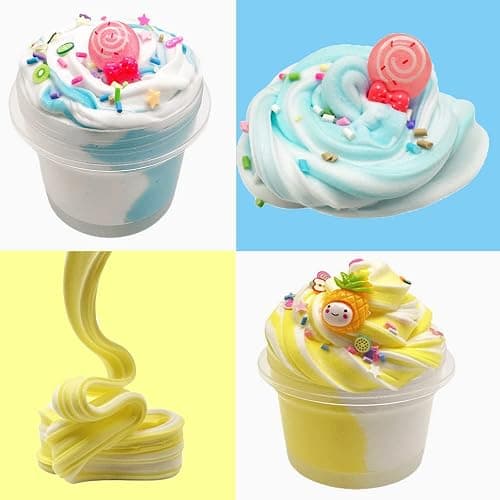 KMBTQRE Butter Slime Kit Two-Toned 9 Packed for Girl Boys Party Favors Toys, Stocking Stuffers for Kids 6 7 8 9 10 11 12 Years Old thumbnail 3
