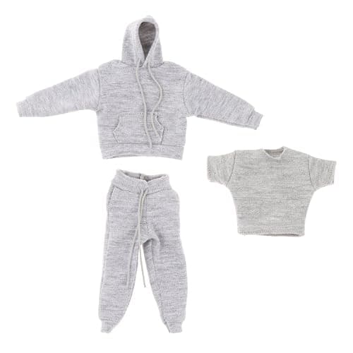Yiju 3X 1:12 Man's Sweatshirt Outfit,1/12 Scale Figure Doll Clothes,Pants+Hoody Outfit Costume for 6 inch Action Figure Clothes Toy thumbnail 5