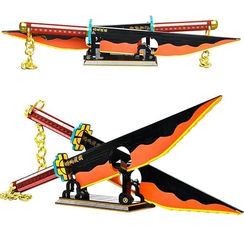 SATHIBI 82.6in Demon Swords Building Set,Tengen Uzui Sword Building Block with Stand Model Kits Katana Toy,Creative Gifts for Swords Fan Adults 14+ (1478 PCS) - Image 1