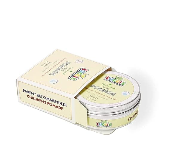 LUCCI’S CHILDRENS GROOMING SUPPLY Baby Hair Gel – 5oz Plant-Based Styling Hair Pomade for Infants – No Parabens or Sulphates – Medium Shine and Strong Hold Hair Paste for Kids thumbnail 9