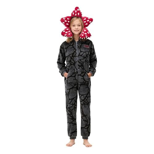 MRGIINRI D-Demogorgon Onesie for Kids, Boys Girls Fleece Jumpsuits One Piece Hooded Overalls S-Strangers Things Costume - Image 1