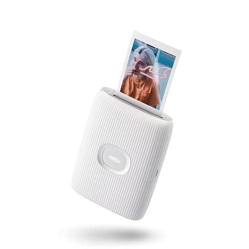 INSTAX mini LINK2 mini film format portable smartphone instant photo printer, multiple templates, Clay White - Image 1