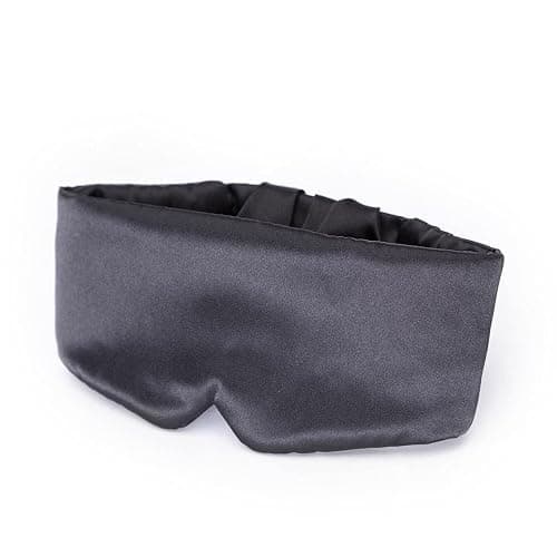 Kitsch Satin Sleep Mask - Eye Masks for Sleep, Softer Than Silk Satin Sleeping Mask Blindfold and Sleep Masks for Women and Men, Eye Care Travel Essentials - Charcoal Black thumbnail 6