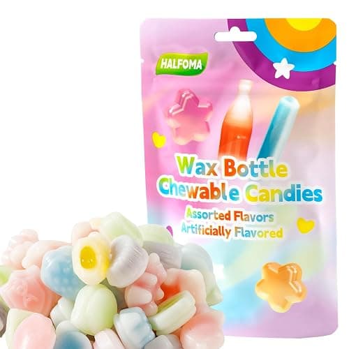 Wax Bottle Chewing Candy, Mixed with Various Fruit Flavors,128 Candies,240g thumbnail 7