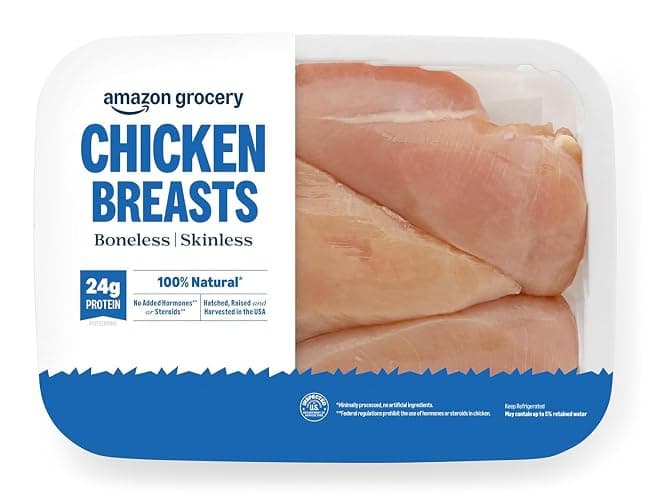 Amazon Grocery, Chicken Breast Fillets, Boneless Skinless, 100% Natural, Weight Varies - Image 1