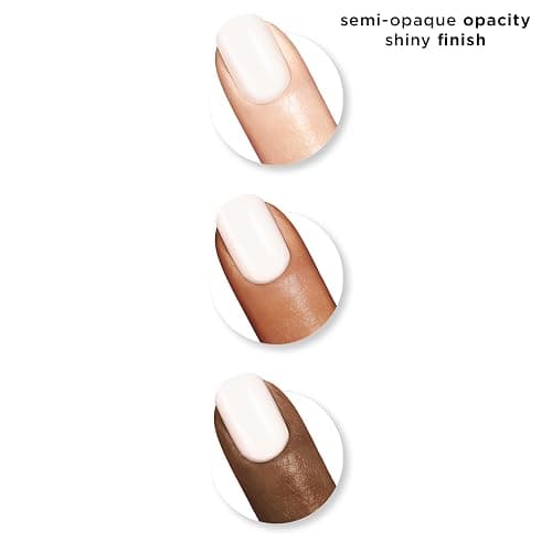Sally Hansen Xtreme Wear, White On, Long Lasting, Chip Resistant, Semi Opaque, Shiny White Nail Polish thumbnail 3