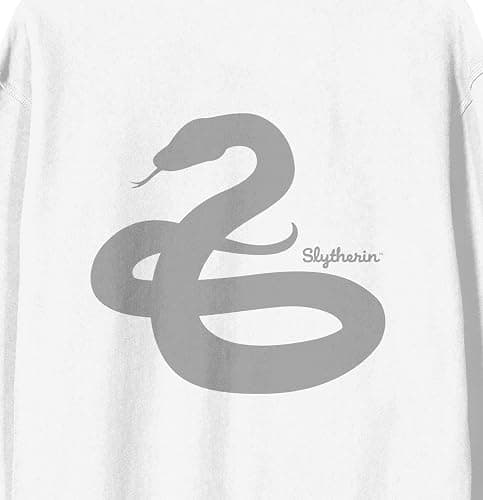 Bioworld Harry Potter Slytherin Mascot Adult White Crew Neck Long Sleeve Sweatshirt thumbnail 4