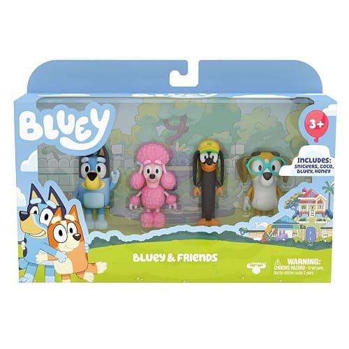 Bluey Figure 4 Pack - Friends Pack, Multicolor (13014) thumbnail 3