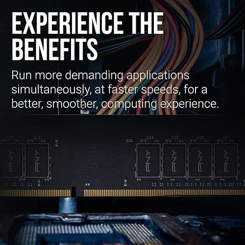 PNY Performance 16GB DDR4 DRAM 3200MHz (PC4-25600) CL22 (Compatible with 2666MHz, 2400MHz or 2133MHz) 1.2V Desktop (DIMM) Computer Memory – MD16GSD43200-TB - 16GB - 3200MHz - Eco Packaging thumbnail 5