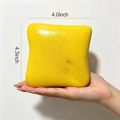 Slow Rising Simulated Stress-Relief Toy, Soft PU Sensory Fidget Toy (1, 4.1inch-Yellow) thumbnail 3