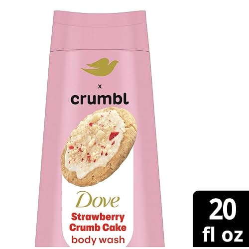 Dove Moisturizing Strawberry Crumb Cake Body Wash & Scrub Combo, 20oz Wash + 15oz Scrub, Limited Edition, Paraben & Sulfate Free, For Body, Improves Skin Texture, Moisturizes thumbnail 2
