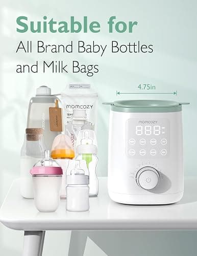 Momcozy Baby Bottle Warmer for Breast Milk Formula Food, Fullest Nutrients Preserved, Fast Heat, Night Light for Nighttime Breastfeeding, One-Touch Easy Use, Newborn Essentials Supplies Gift for Mom thumbnail 7