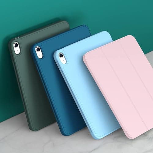 iMieet iPad (A16) Case/iPad 10th Generation Case [11-Inch 2025/10.9 Inch 2022] with Pencil Holder, Trifold Stand Smart Cover with Soft TPU Back,Auto Wake/Sleep(Pink) thumbnail 6