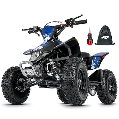 FRP FA40 Sahara Teens Gas ATV,40CC 4-Stroke Mini Gas 4-Wheeler for Teens, Front & Rear Disc Brakes, Speed Control, Up to 143 lbs Weight Capacity, Blue - Image 1