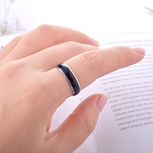 Viseaga 2 Pcs Mood Rings for Kids Men Women With Color Mood Chart Stainless Steel Band Mood Jewelry thumbnail 3