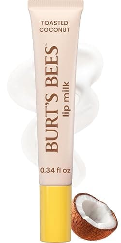 Burt’s Bees Stocking Stuffers, Lip Milk, Daily Lip Moisturizer, Toasted Coconut, Vitamin Enriched Moisturizing Lip Balm with Almond Milk and Jojoba Oil, Hydrating for Softer Lips, 1 Tube, 0.34 Fl Oz - Image 1