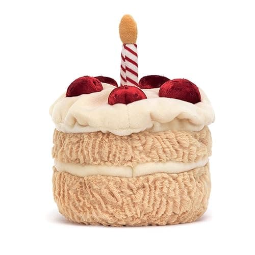 Jellycat Amuseables Birthday Cake Stuffed Toy, 6 inches | Dessert Plush | Birthday Gift thumbnail 6