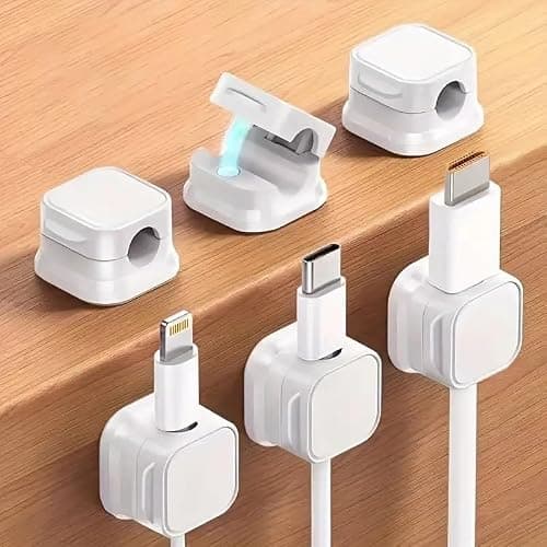 6 Pack Cord Organizer Cable Holder Clips - Image 1