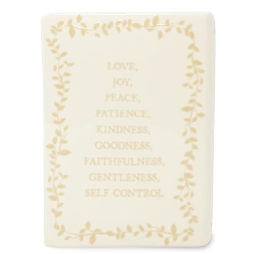Steel Mill & Co. Ceramic Book-Shaped Vase, The Word | Original Large Decorative Vases for Christian Home Decor, Classic Faith Bookshelf Decor, Unique Vase for Religious Living thumbnail 4