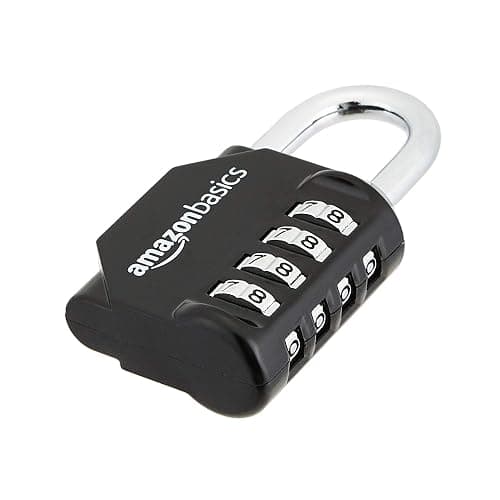 Amazon Basics 4-Digit Combination Lock for Gym and Sports, 2-Pack, Black thumbnail 5