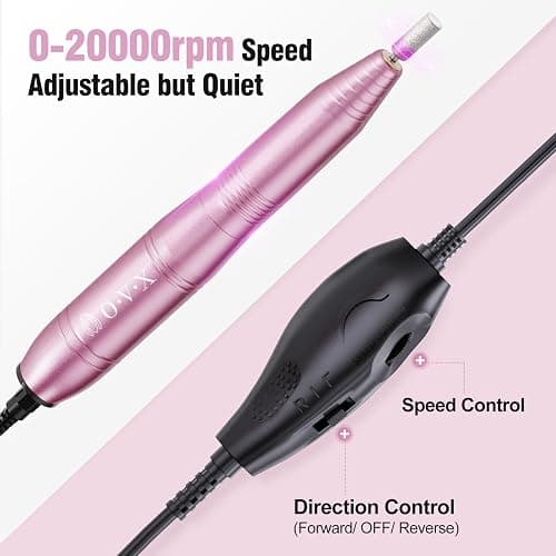Portable Electric Nail Drill Machine, Professional 20000 RPM USB Manicure Pedicure Drills for Acrylic Nails Gel Polishing Shape Tools thumbnail 4