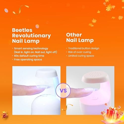 Beetles Gel Nail Extension Kit Almond Shape, Easy 9 in 1 Glue Uv Led Set Etch X Nail Tips Short Almond Half Matte Tips, Gift for Women & Girls, 504 pcs thumbnail 5