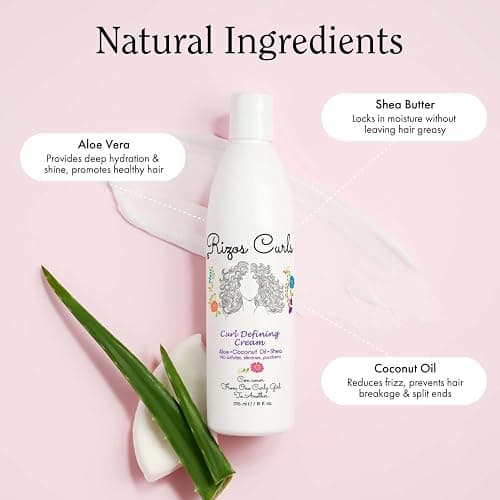 Rizos Curls Curl Defining Cream for Wavy, Curly, Coily Hair – Frizz Control, Defines, Softens, Moisturizes, Adds Shine for 1a–4c Hair Types – Sulfate & Paraben thumbnail 3