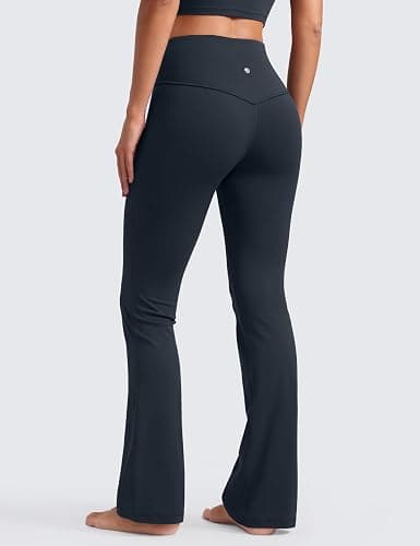 CRZ YOGA Butterluxe Flare Leggings 29"/30.5"/32"/33.5" - High Waist Bootcut Wide Leg Lounge Womens Yoga Pants with Pocket thumbnail 3