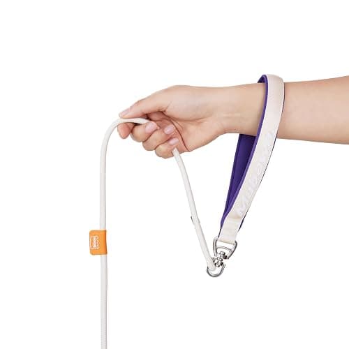 Dog Anti-Slip Leash 5FT with Metal Stopper - Durable No-Pull Training Lead for Small, Medium & Large Dogs - Comfortable Handle Nylon Rope, Tangle-Free Pet Walking Leash (Beige, 5.6FT) thumbnail 6