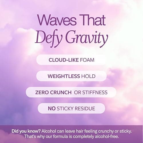 Function of Beauty Wavy Hair Mousse for Styling - Anti-Frizz Hair Styler Adds Volume & Defines Natural Waves - Volumizing & Texturizing Lightweight Styling Foam with Flexible Hold - Hair Care Products thumbnail 4