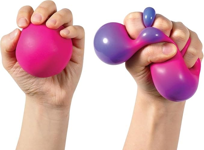 Schylling Needoh Color Change Groovy Glob! Squishy, Squeezy, Stretchy Stress Balls - Assorted Colors 3 Pack thumbnail 4
