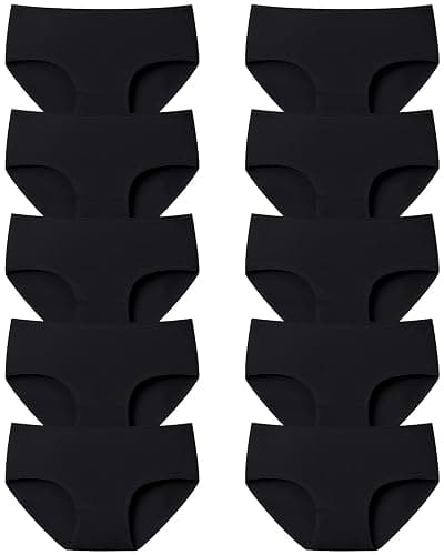 Adorel Teen Girls Knickers Mid Waist Briefs Underpants Pack of 10 - Image 1