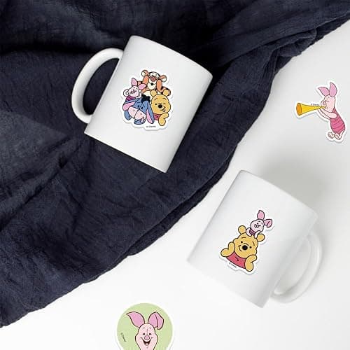 50pcs Cartoon Winnie Pooh Bear Stickers for Kids,Vinyl Waterproof Princess Decal for Water Bottle Laptop Toy Sticker for DIY Decorate Bumper Phone Hard Hat Kids Teens Gifts (Bear) thumbnail 7