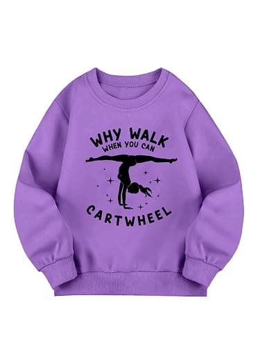 Ecolala Girls Cute Graphic Crewneck Sweatshirt Long Sleeve Drop Shoulder Pullover Tops - Image 1
