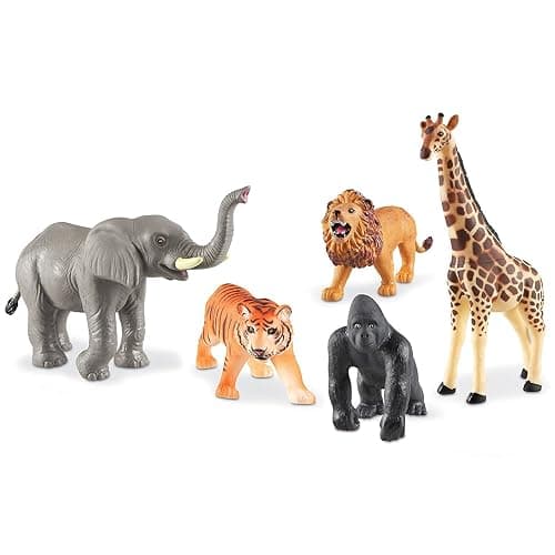 Learning Resources LER0693 Jumbo Jungle Animals, Multicolored thumbnail 3