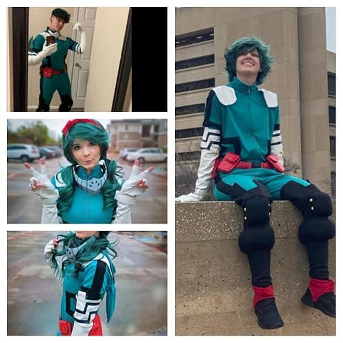 Puruuige my hero academia Cosplay Costume Set Midoriya Izuku Cosplay Outfits Set Cartoon Jumpsuit Bodysuits for Halloween for Kids and Adult thumbnail 5