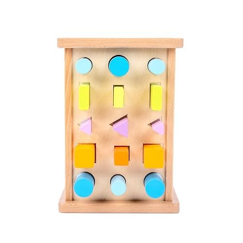 Montessori Toys for 1 2 3 Years Old Wooden 3D Shape Matching Toys,Wooden Posting Stand Montessori Color Sorting Sticks Game-Cognitive Shapes Colors,Educational Sensory Toy for Boys Girls Gift（15 Pcs） thumbnail 5