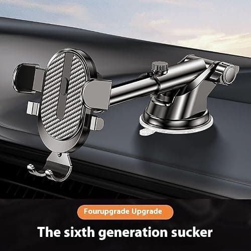Flexible 2 in 1 Windshield Mobile Phone Holder Strong Sticky Gel Pad Stable Car Phone Mount Holder,360° Adjustable Mount, Cell Phone Holders for Your All Car Models for Dashboard Vent, thumbnail 5