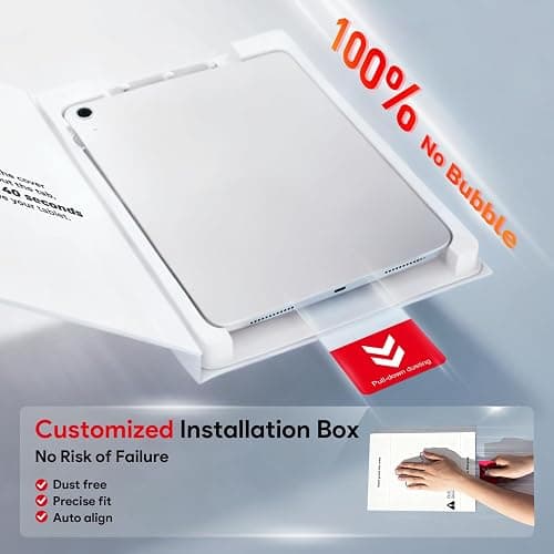 bersem 2 Pack Screen Protector for iPad A16 11th/10th Gen 11/10.9 Inch | 2025/2022, 9H Hardness Tempered Glass, HD Clear, No Bubbles, Dust Free PullBox, AlignGuard Pro, Easy Installation thumbnail 3