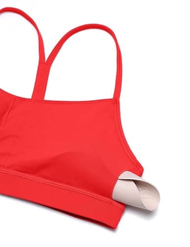 CRZ YOGA Butterluxe Y Back Sports Bras | Light Support, Removable Pads, Yoga, Extremely Soft, Scoop Neck, Spaghetti Strap, for Women thumbnail 5