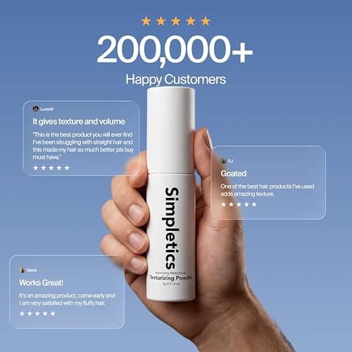 Simpletics Texturizing Powder 4g - All Natural, 4 Ingredient Nourishing Formula with Rice Starch - Chemical Free - Gives Volumized, Texturized, Matte Finish to Men & Women thumbnail 4