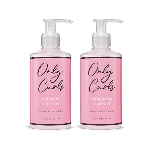 Only Curls Enhancing Curl Gel Duo, Curly Hair Product, Curl Enhancer & Frizz-Control, Lightweight Styling Gel, Medium Hold, Soft, Defined, Frizz-Free Curls, Cast-Free, For All Curly Hair, 250ml x2 - Image 1