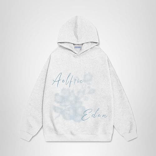 Aelfric Eden Blurring Flower Print Hoodie Womens Oversized Graphic Hoodies Y2K Floarl Solid Pullover Hooded Sweatshirt Unisex thumbnail 5