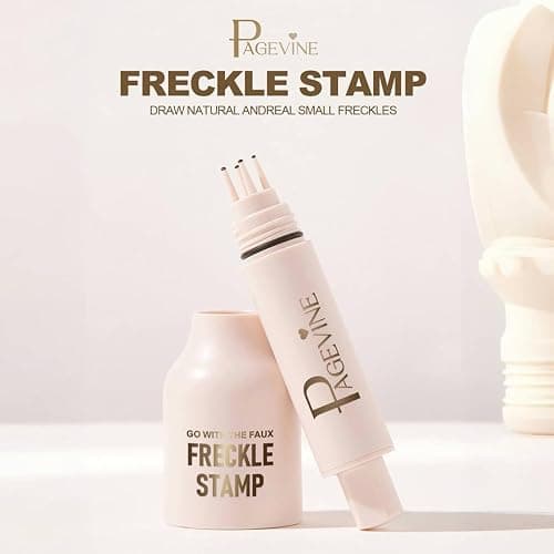 2025 Upgraded Faux Freckle Stamp Pen,Fake Freckles Stamp Waterproof,Natural Sun-Kissed Looking Freckle Maker with Quick Dry 5-Point Precision Stamp Head,Long Lasting Freckles Makeup Pen,#2 Medium. thumbnail 5