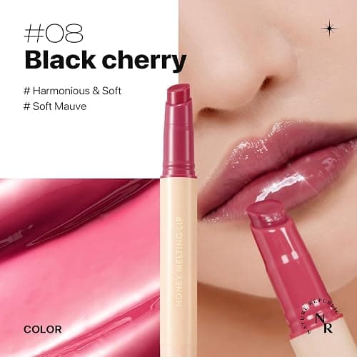 Nature Republic HONEY MELTING LIP (08 DARK CHERRY CHOUX) SOFT LIP STICK, Hydrating Gloss, Moisturizing balms, Sheer tint, Shine & Nude, Glowy Finish, korean make up - 08 DARK CHERRY CHOUX thumbnail 3