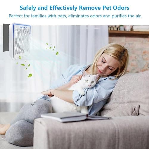 HAPHID Cat Litter Deodorizer 99%, Pet Odor Eliminator for Strong Odor with Catalyst Filter, Air Purifier Plug In Air Freshener for Home & Pets Litter Box Room Wardrobe Toilet Shoe Cabinet (White） thumbnail 7