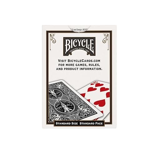 Bicycle Black Playing Cards Standard Index Poker Size Classic Deck | Sleek black Rider Back design, Air Cushion Finish, Made in USA, For poker rummy euchre canasta and pinochle thumbnail 3