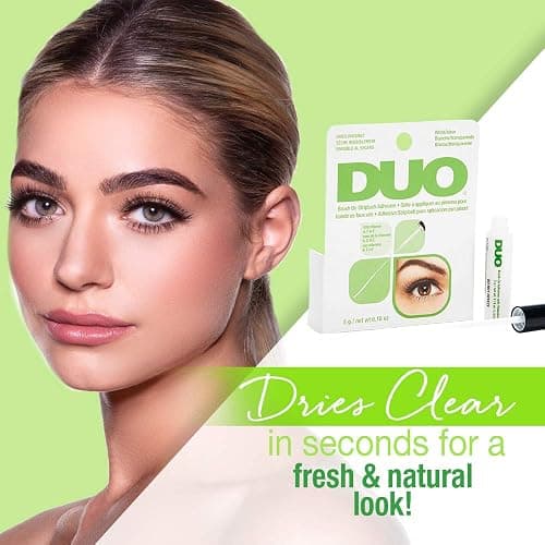 DUO Brush-On Clear Lash Glue –Waterproof Strip Lash Adhesive with Vitamins A, C & E, Long Lasting Eyelash Glue, 0.18 oz, 1 Pack thumbnail 3